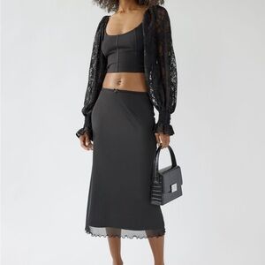 UO Cynthia lace-sleeve top